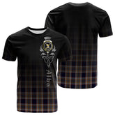 Stewart Navy Tartan Crest T-shirt - Alba Celtic Style